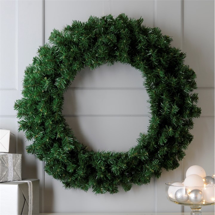 80cm Plain Green Wreath