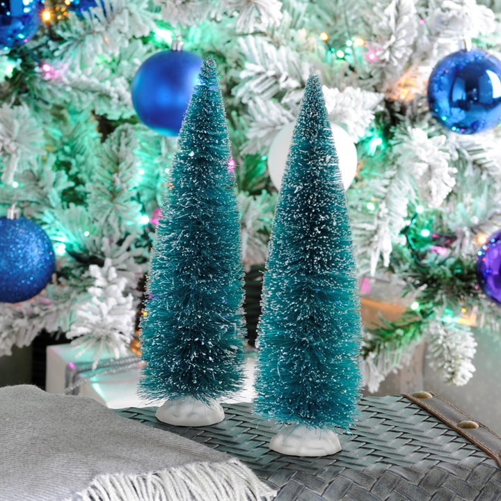 Mini Green Frosted Bristle Christmas Tree