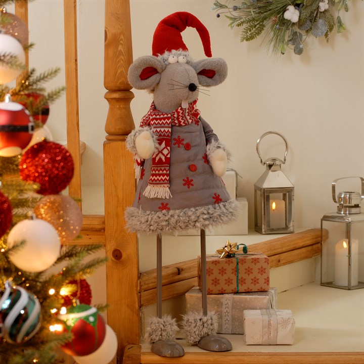 Large Christmas Wobble Mouse Decoration