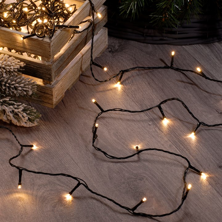 480 Warm White Multifunction Timer String Christmas Lights