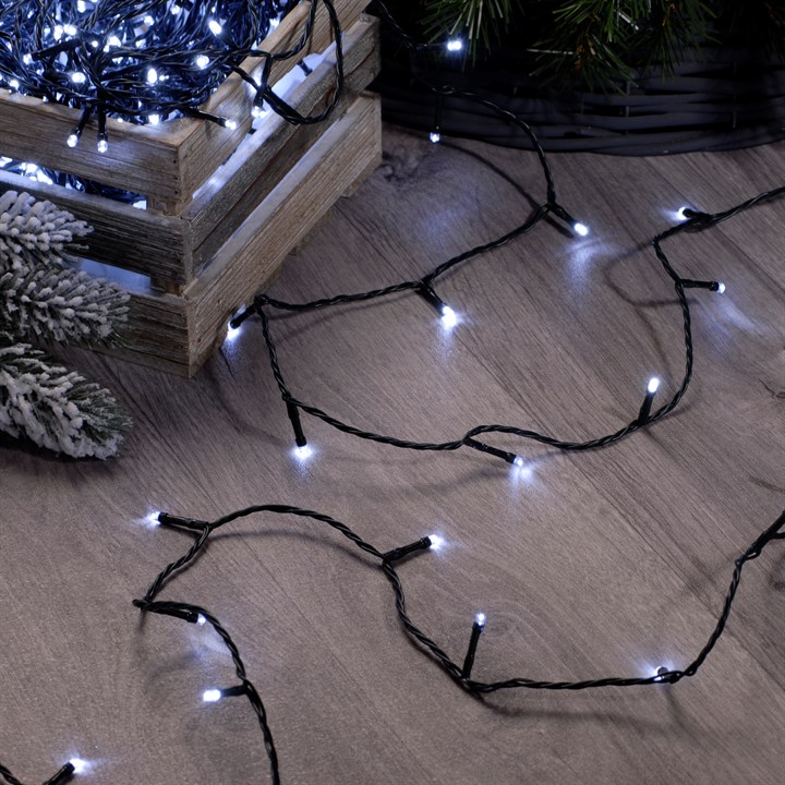 600 Multifunction Timer String Christmas Lights - White, Warm White