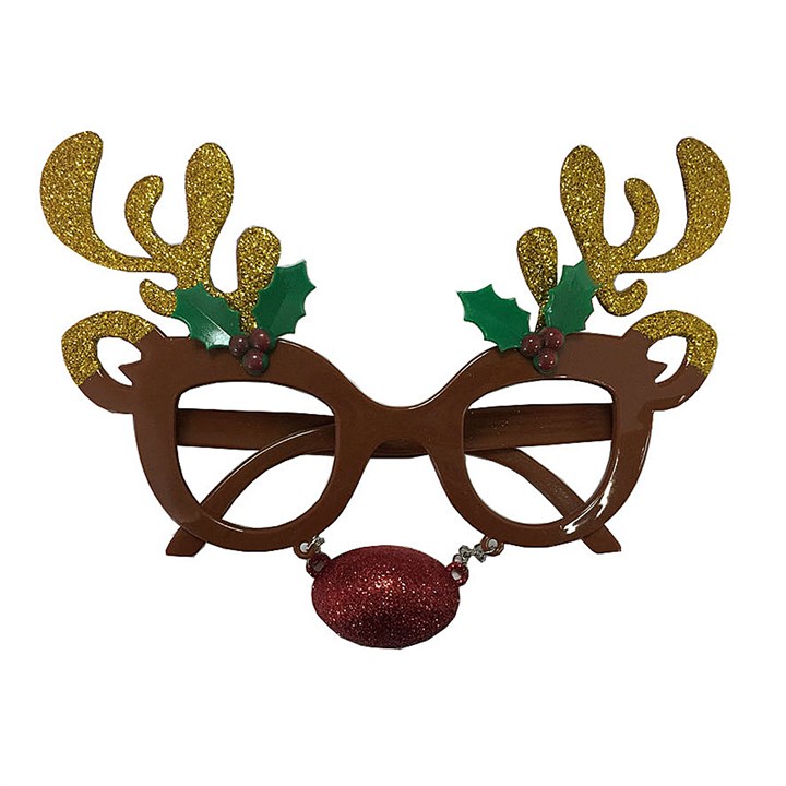 Brown Reindeer Party Glasses