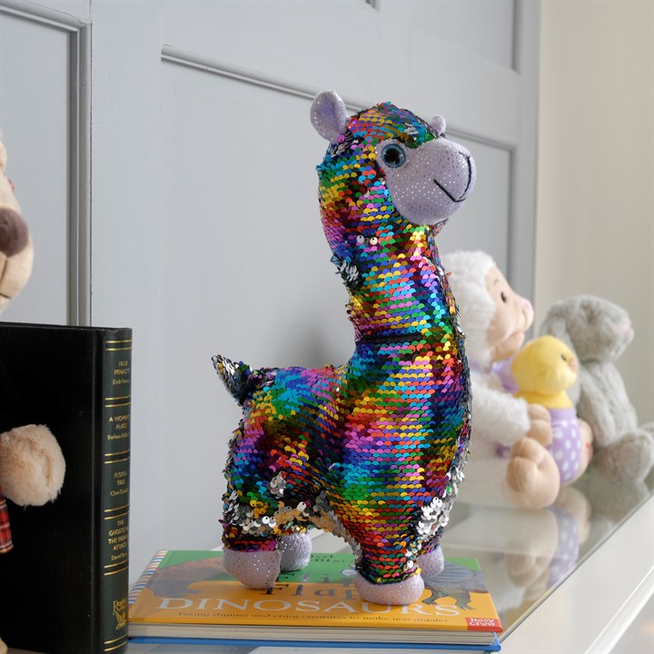 Multicoloured Sequin Llama Toy