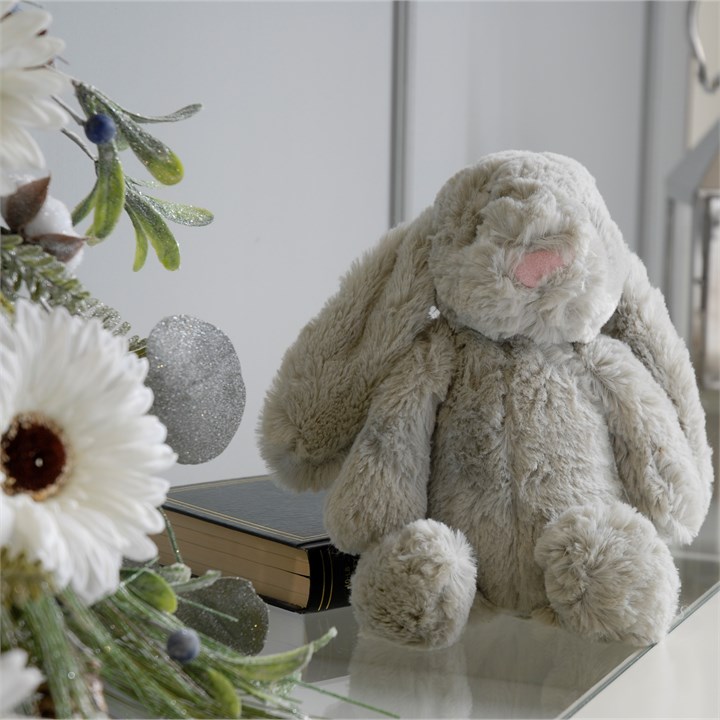 Small Grey Plush Bunny Toy