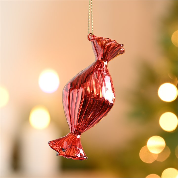 Red Glass Candy Sweet Hanging Decoration