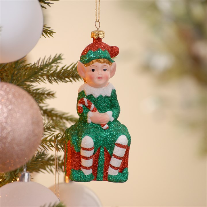 Green Elf Hanging Christmas Decoration
