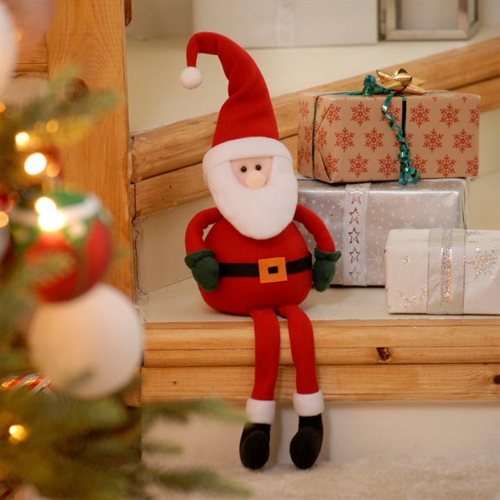 60cm Plush Santa Claus Figure with Dangly Legs