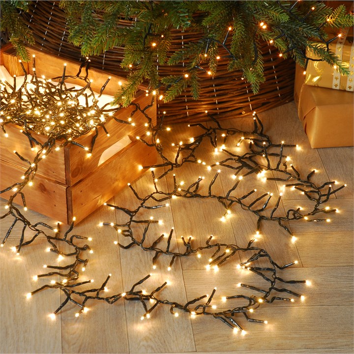 1000 Multifunction Cluster Fairy Lights - Warm White