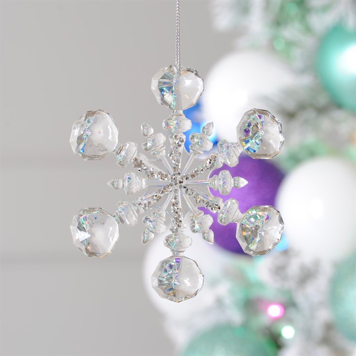 Clear Acrylic Snowflake Tree Decoration