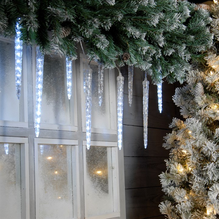 Outdoor Digital White Icicle Lights