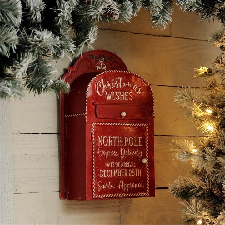 Red Christmas Post Box