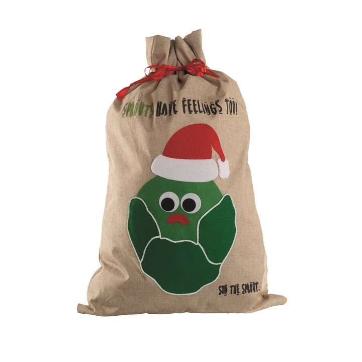 Large Hessian Sid the Sprout Present Sack