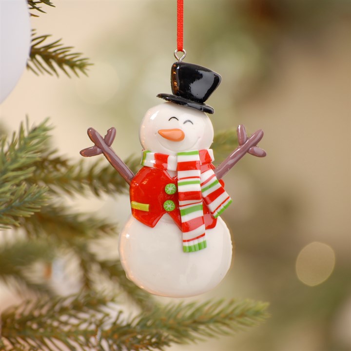 Snowman Claydough Christmas Tree Decoration