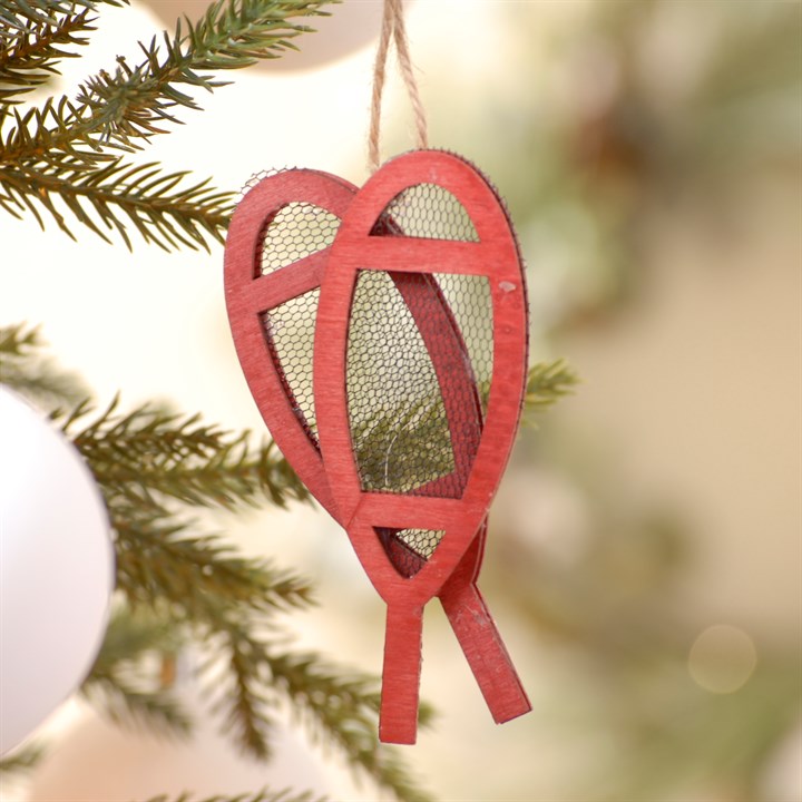 Red Snow Shoes Christmas Hanging Decoration