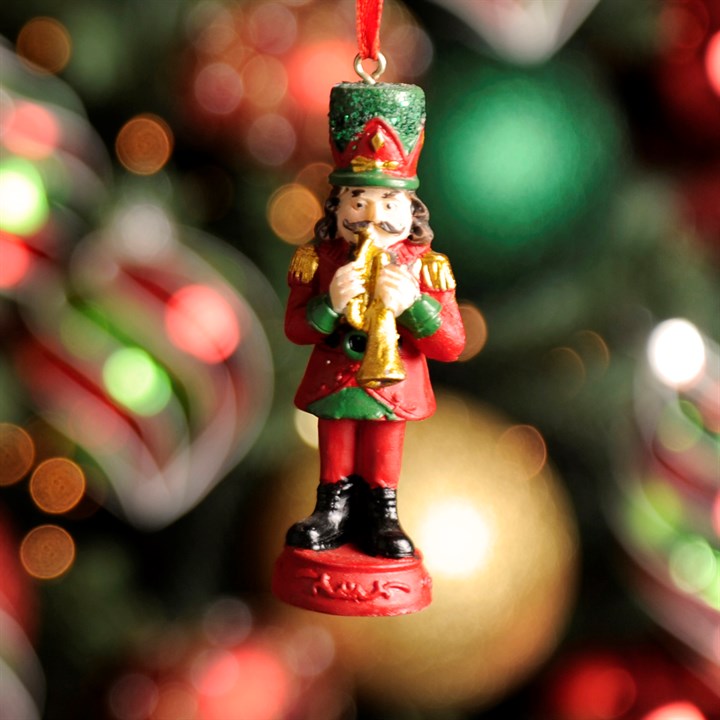 Hanging Nutcracker with Trumpet Christmas Decoration