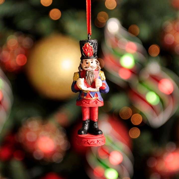 Hanging Nutcracker with Drums Christmas Decoration
