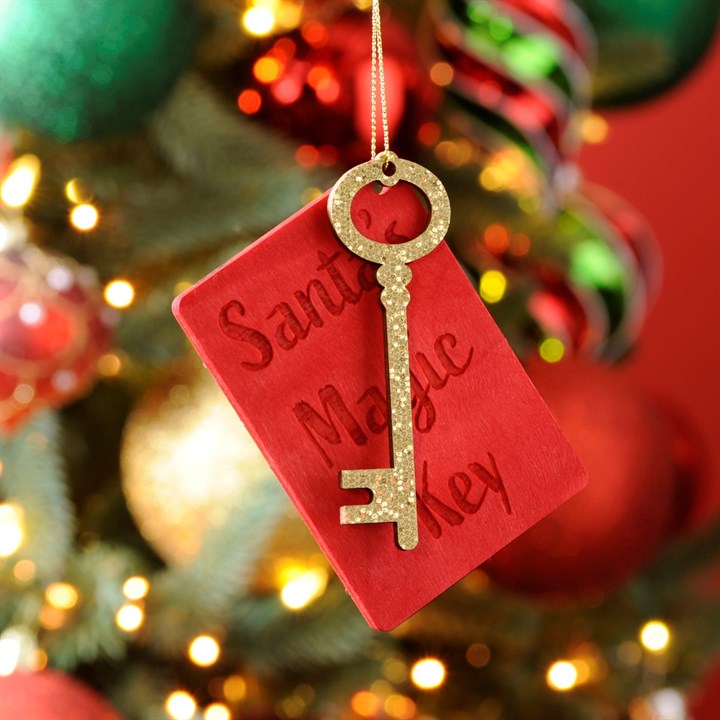 Santa's Magic Key & Tag Wooden Decoration