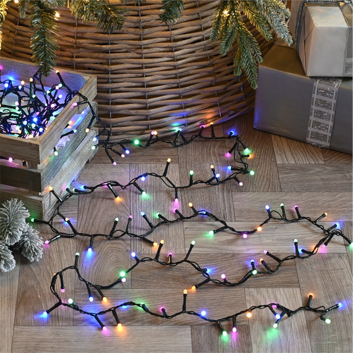 200 Battery Operated Glow-Worm Fairy Lights - Pastel