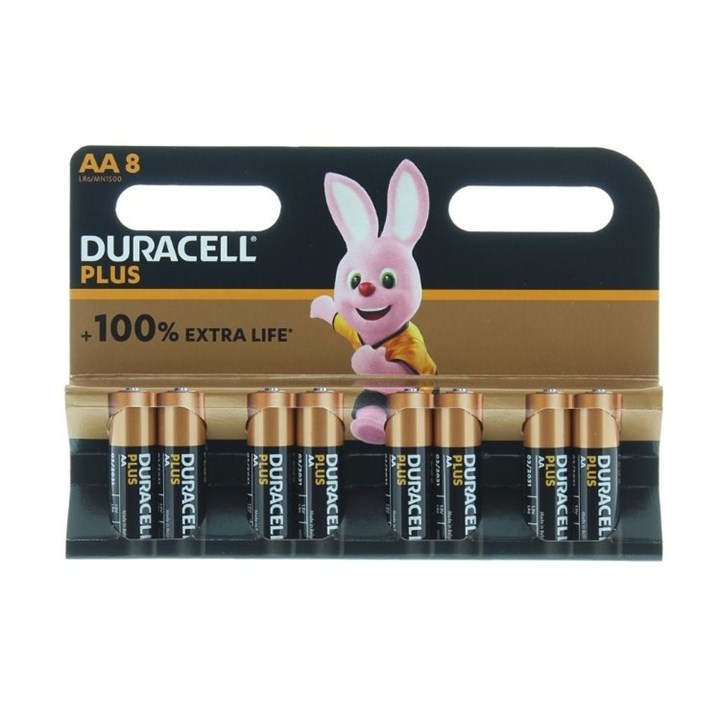 Duracell AA Plus Power Batteries - Pack of 8