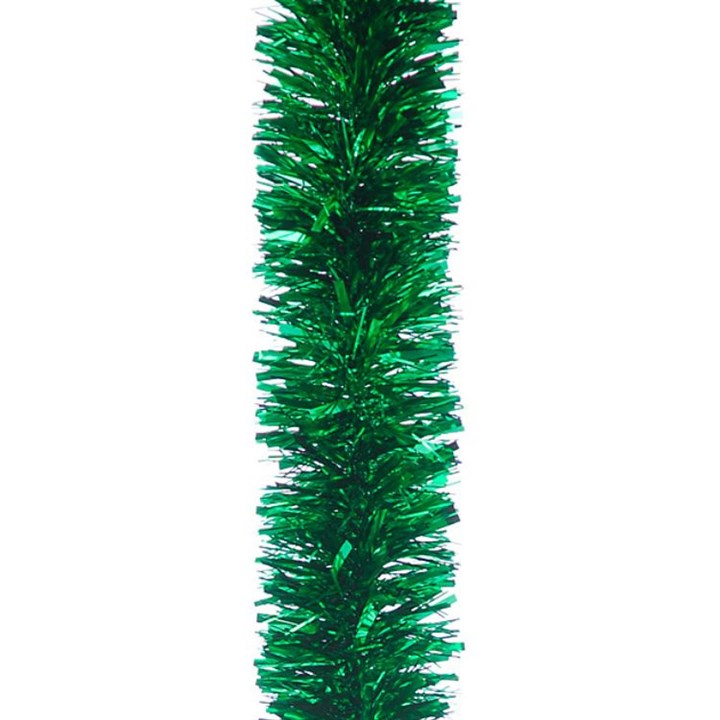 Extra Long 10m Green Chunky Tinsel