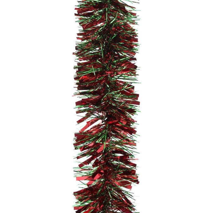 Extra Long 10m Red & Green Chunky Tinsel