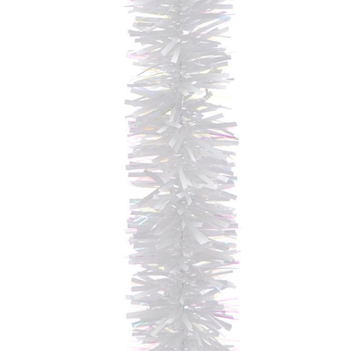 Extra Long 10m Iridescent White Chunky Tinsel