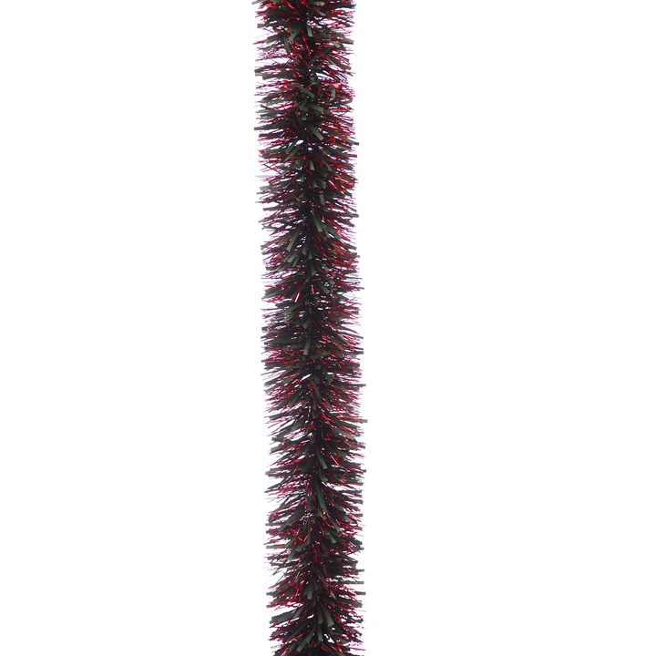 Extra Long 10m Aglan Pine & Red Chunky Tinsel