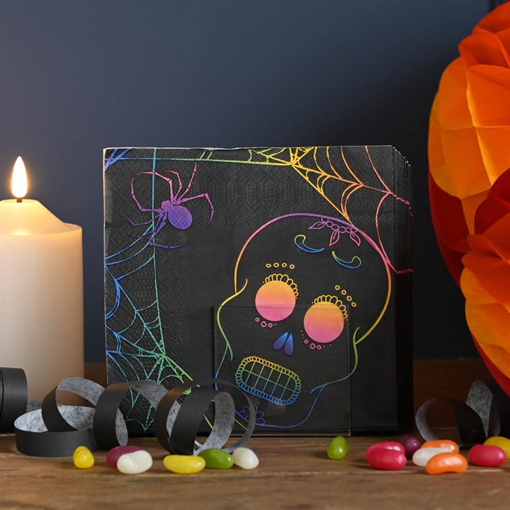 Pack of 20 Day of The Dead Paper Napkins