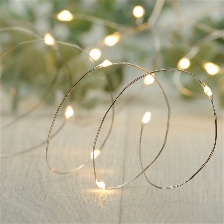 100 Battery Operated Dewdrop Lights - White, Warm White