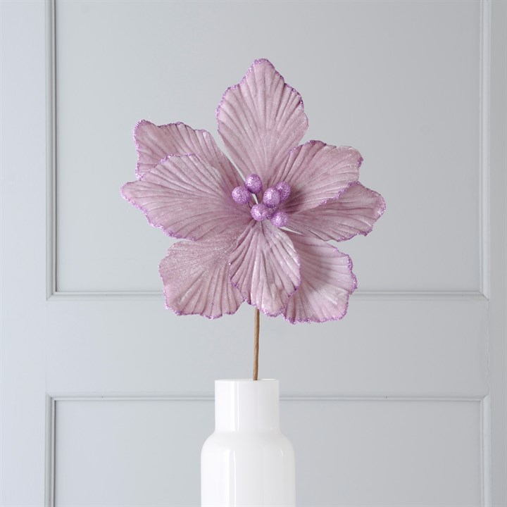 40cm Lilac Velvet Magnolia Floristry Stem